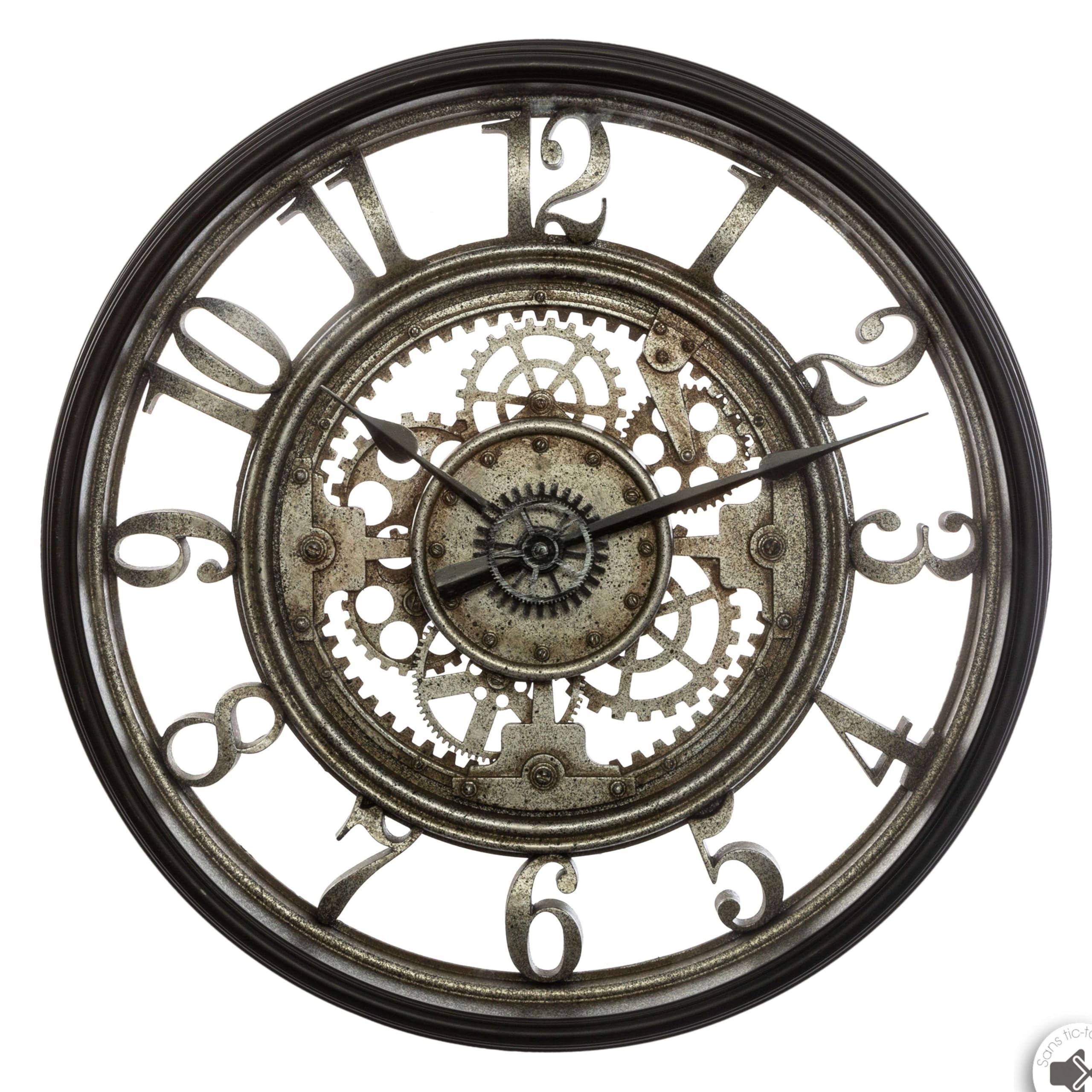 Miroytengo Reloj de Pared para Salón y Comedor Sarkis, Diseño Elegante, Color Gris 50 cm, Moderno y Decorativo