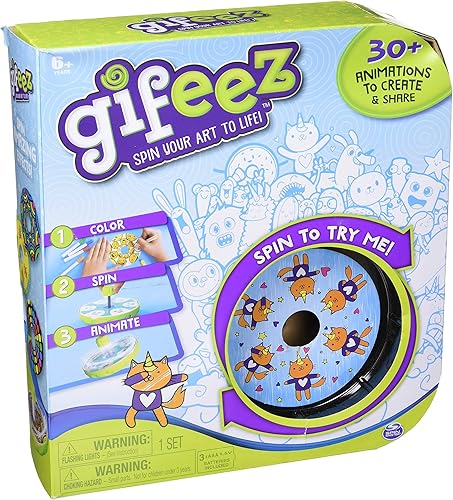 Gifeez, Spinning GIF Art Studio, crea más de 30 animaciones personalizadas, para niños de 6 años en adelante