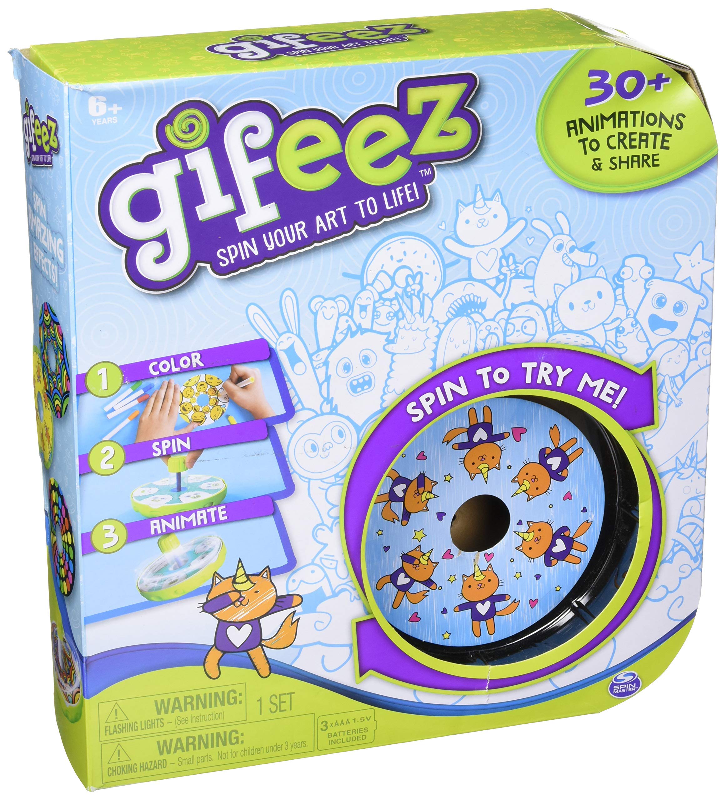 Spin MasterGifeez, Spinning GIF Art Studio, Creates Over 30 Custom Animations, for Kids Aged 6 and up