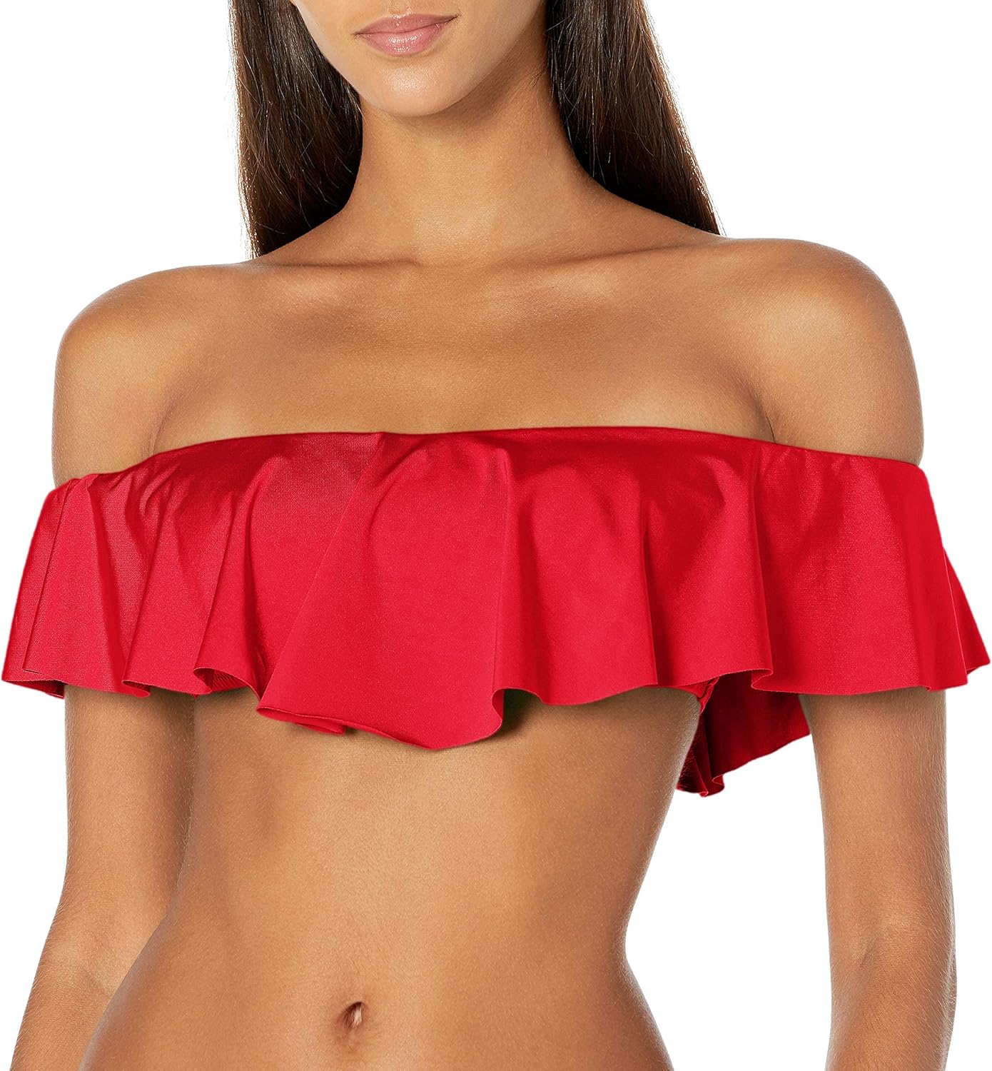Trina Turk Women's Gypsy Solids Off-The-Shoulder Bandeau Bikini Top