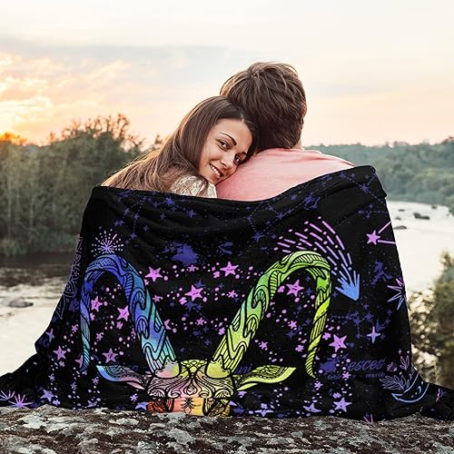 Miniatura 9 de Capricornio - Manta de constelación del signo del zodiaco, manta de franela de astrología, manta de regalos de constelación para mujeres y hombres,