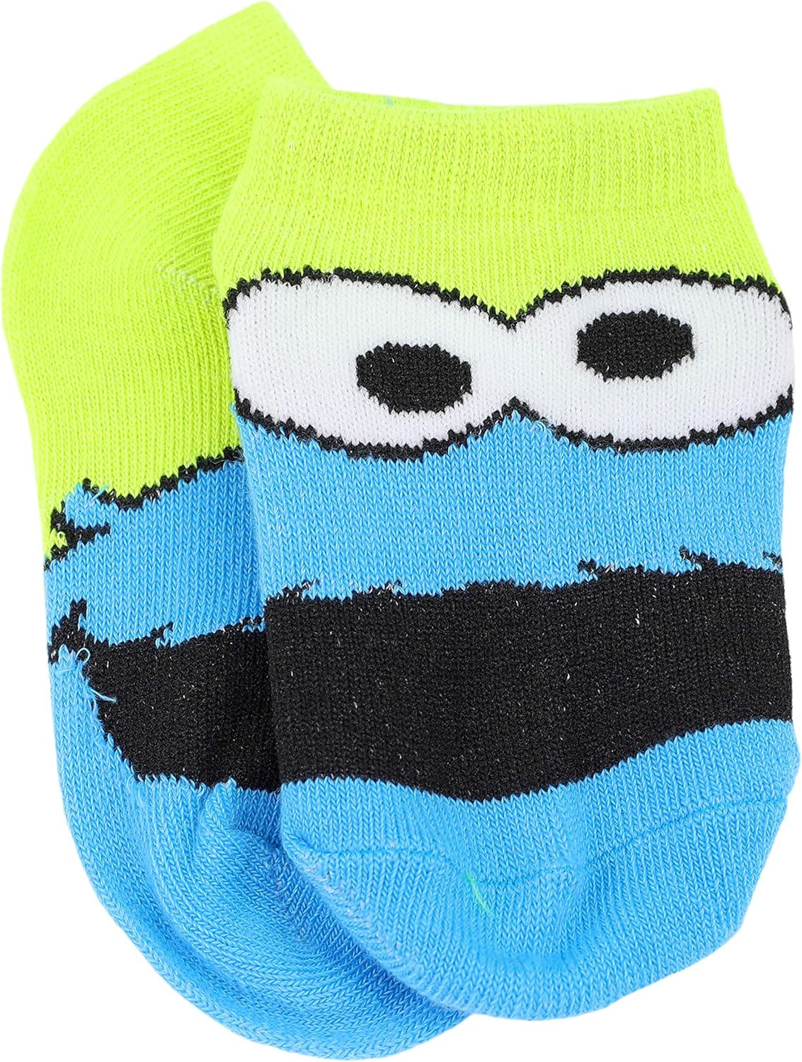 Sesame Street Multi Pack Socks - Sesame Street Elmo, Cookie Monster, Big Bird No Show Socks - Kids 5-Pairs of Socks Set (Faces, 2-4 Toddler Shoe Size 4-7) - Image 2