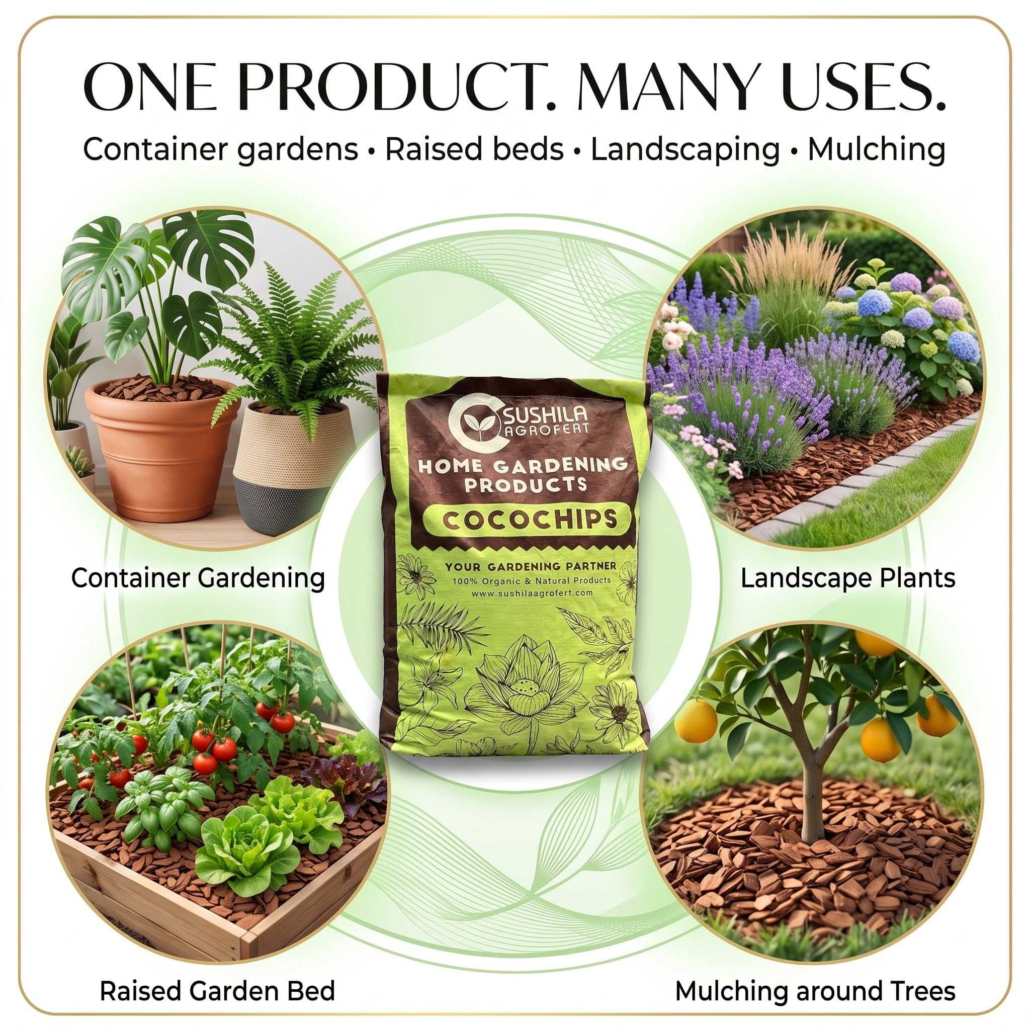 Coconut Husk Chips for Plants - Root Growth & Moisture -6 Coconut Husk Chips for Plants - Root Growth & Moisture -6