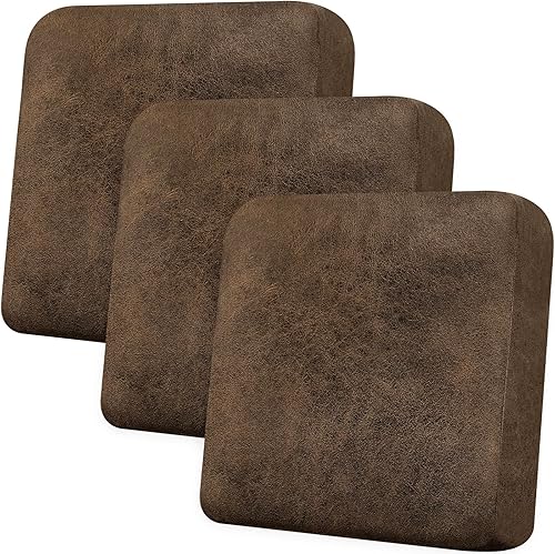 Vista 68 de Fundas de cojín para sofá, con aspecto de cuero, 3 piezas, juegos de fundas elásticas para asientos de sofá para sala de estar, fundas de cojín