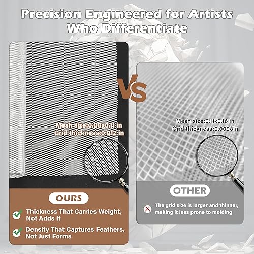 Miniatura 5 de Rollo de malla de alambre para esculpir Pro de 16 x 100 pulgadas (rejilla ultra densa de 0.08 x 0.11), malla de aluminio resistente para arcilla,