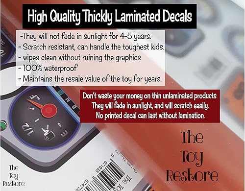 Miniatura 9 de Calcomanías de repuesto para faros delanteros y luces traseras de Little Tikes 30th Cozy Coupe Car