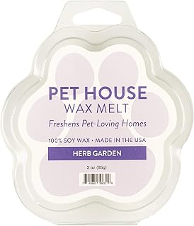 Pet House Spring and Summer Wax Melts for Pet Odor, Natural, Plant Based Soy Wax Melts, Long Lasting Fragrance for Fresh Smelling Homes, Herb Garden