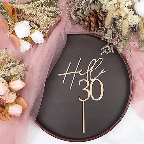 Miniatura 3 de Decoración para pastel de 30 cumpleaños de 30 años, decoración de pastel de 30 cumpleaños para mujeres u hombres, decoración de pastel de fiesta de