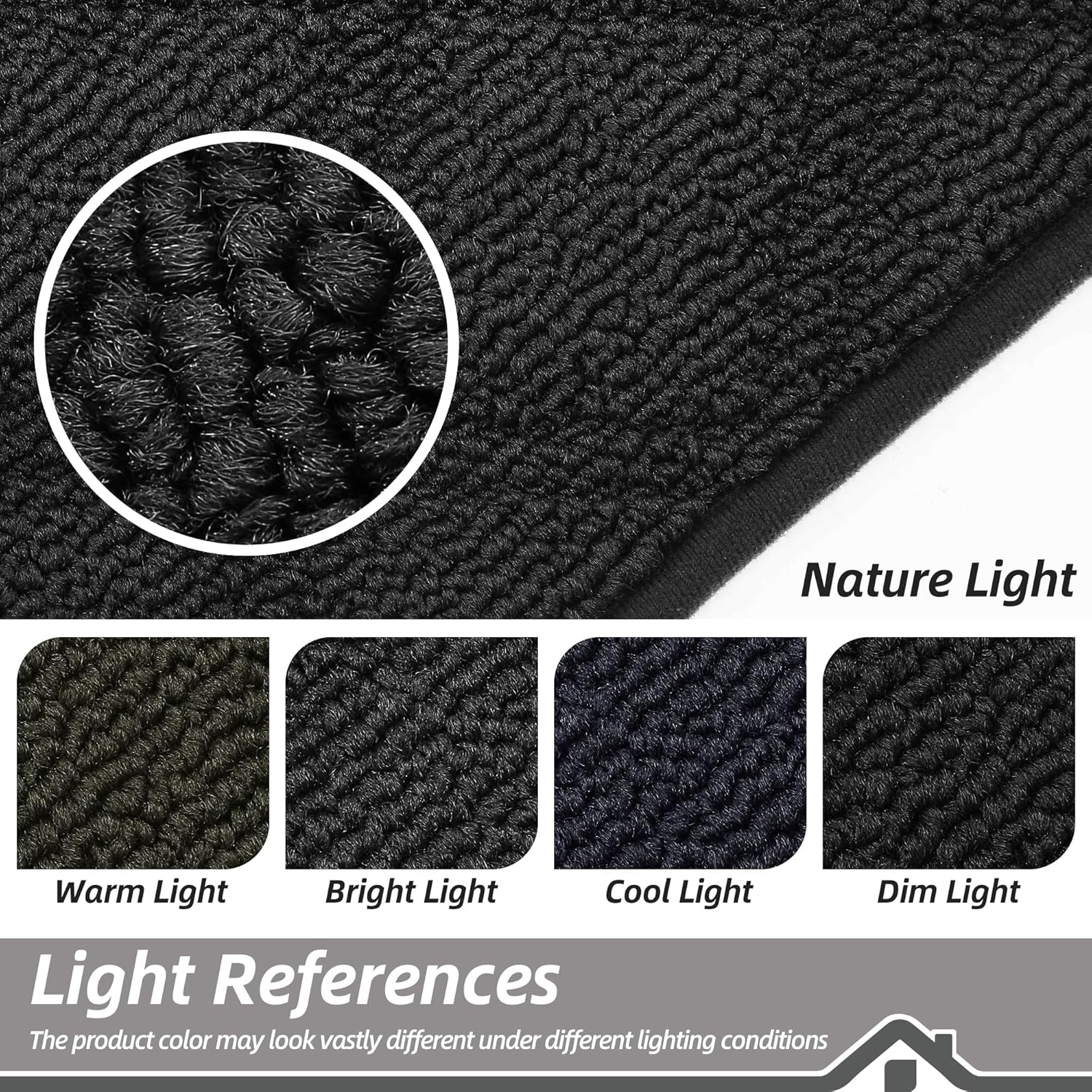 BEQHAUSE Dirt Trapper Door Mat 32" x 48", Non-Slip Washable Doormats Welcome Mat, Dirt Resistant and Absorbent Entrance Mat, Low Profile Floor Mats for Front Back Door, Entryway, Black - Image 8