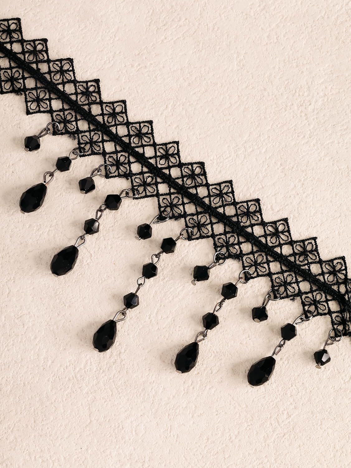 Sacina Gothic Vintage Black Floral Teardrop Lace Choker, Gothic Necklace, Goth Jewelry, Halloween Christmas Jewelry Gift for Women - Image 5