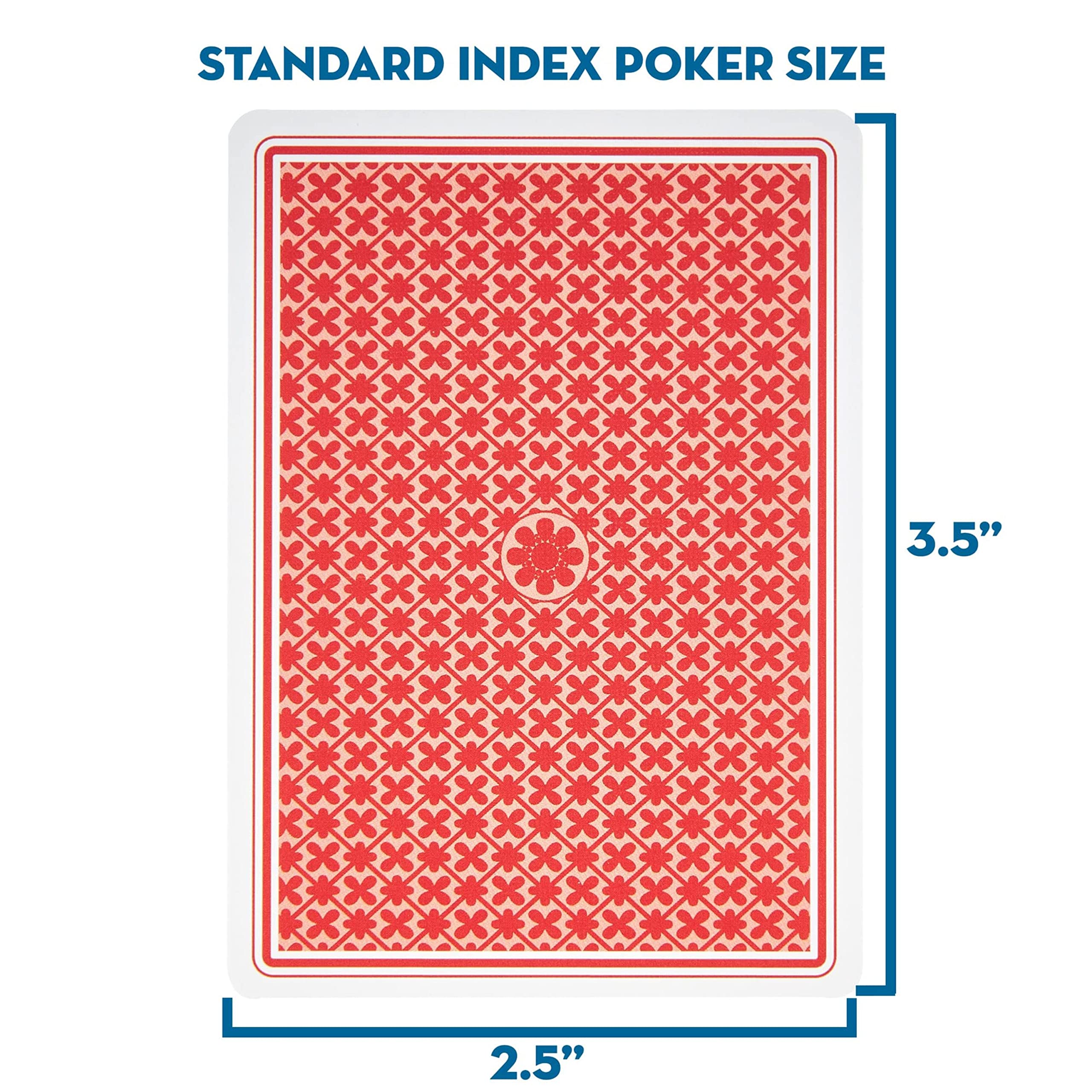 Kit de jeu de cartes Rummy – Jeu familial classique pour 2 à 6 joueurs – Deux jeux d'index standard de 54 cartes + 25 blocs de score détachables + instructions complètes pour le gin
