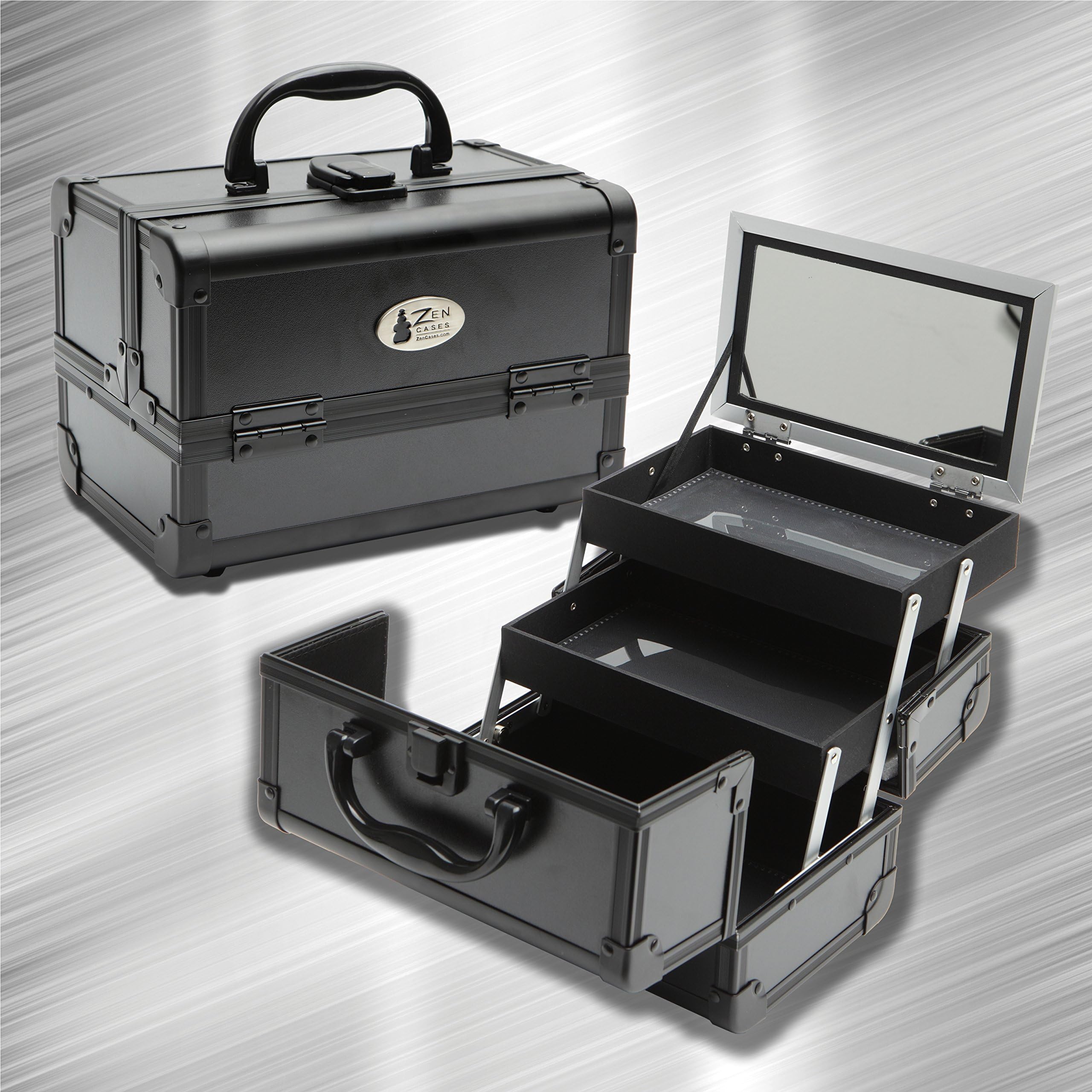 ZEN Classic Black Makeup Case / Organizer / Cosmetic Case