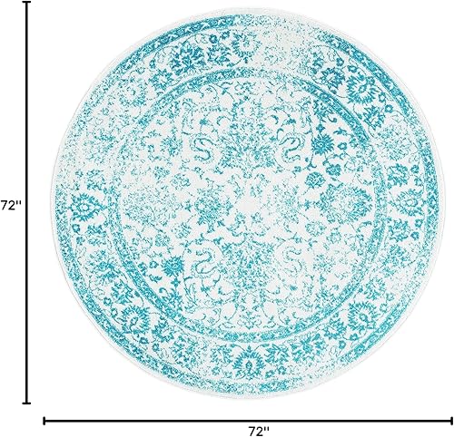 Miniatura 379 de Safavieh colección Adirondack - Alfombra de área, 6 x 9 pies, gris y azul, diseño oriental desgastado, no desprende pelusa, fácil cuidado, ideal