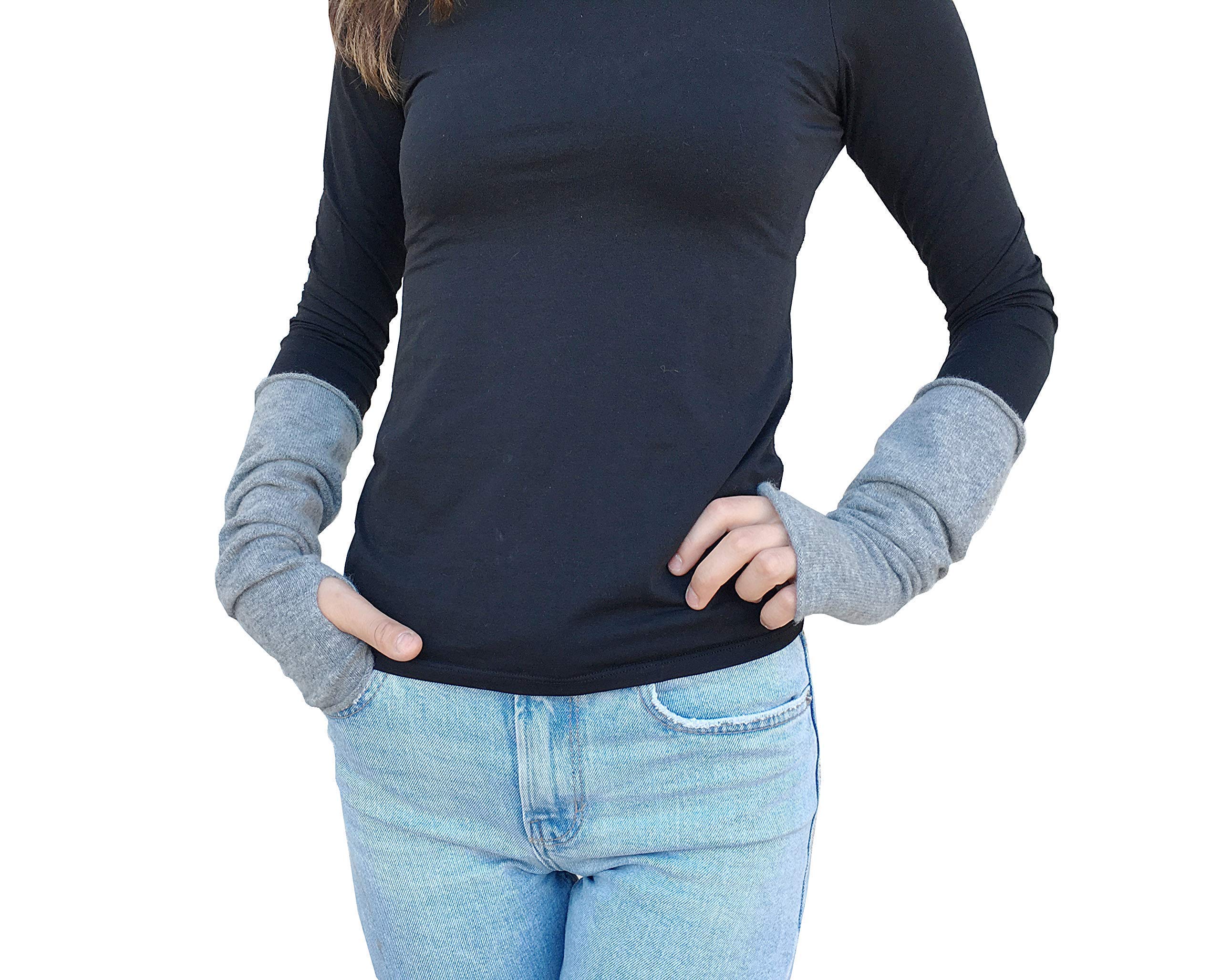 Guanti Ragazza Donna Caldi Invernali Cachemire Grigio