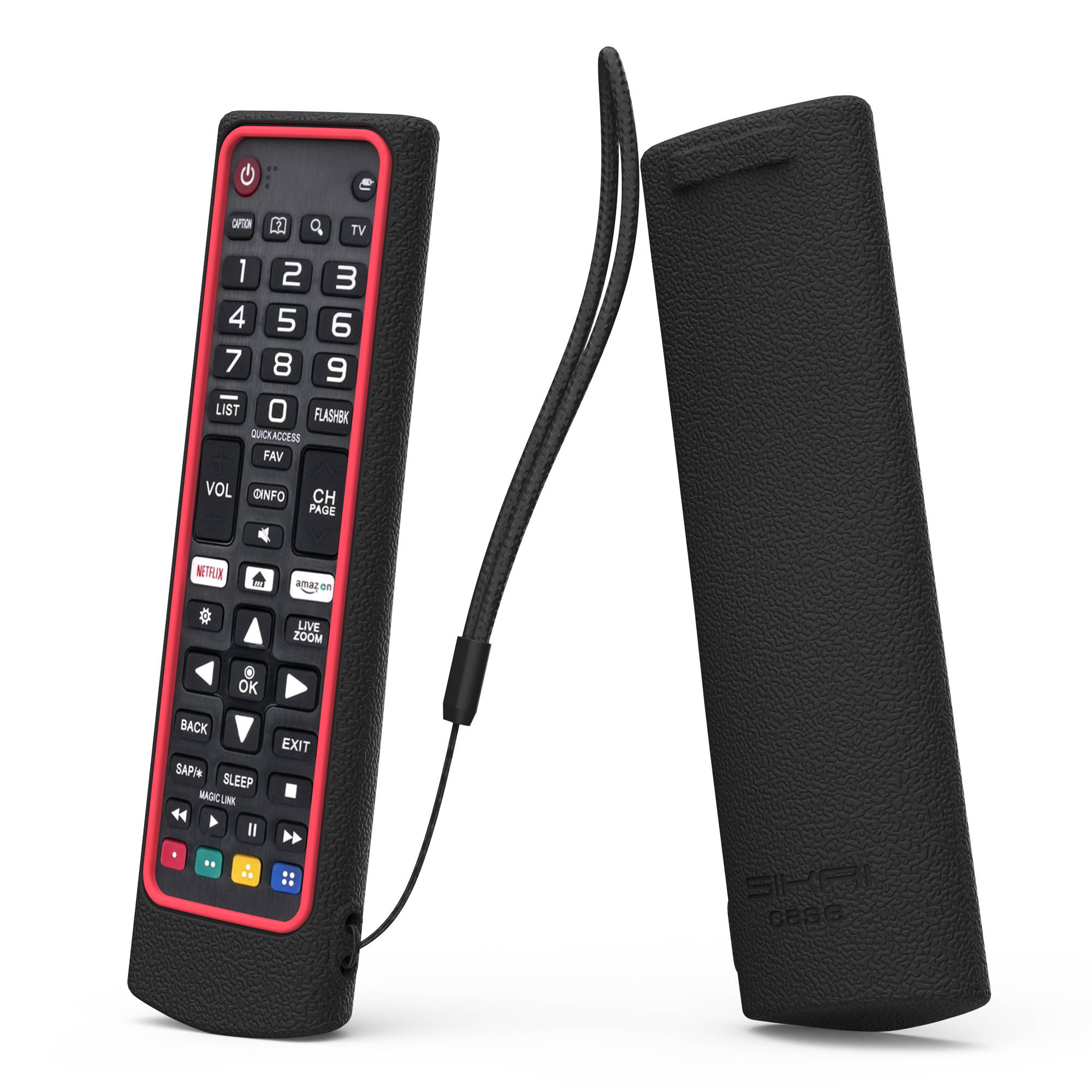 Fondina In Silicone Buwei Per Telecomando LG - Modelli AKB74915305, AKB75095307, AKB75375604 - Morbida E Antiscivolo (Nero)