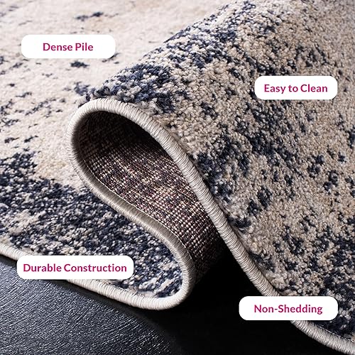 Miniatura 229 de SAFAVIEH Adirondack Collection Tapete de área XL, 12 x 15 pies, color crema y dorado, diseño abstracto moderno, no desprende pelusa y de fácil