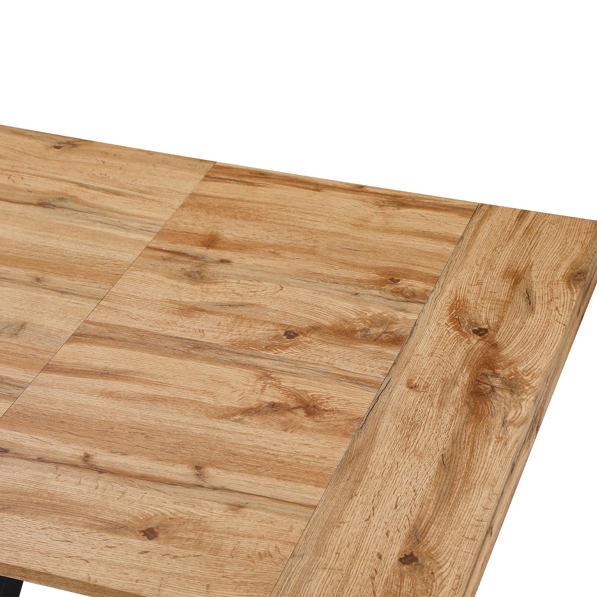 Cribel Tavolo Xilon New Allungabile 180 x 90 x 75 cm in Rovere con Gambe Nere | Tavolo da Pranzo Moderno in Legno e Ferro per Cucina, Soggiorno o Sala Riunioni