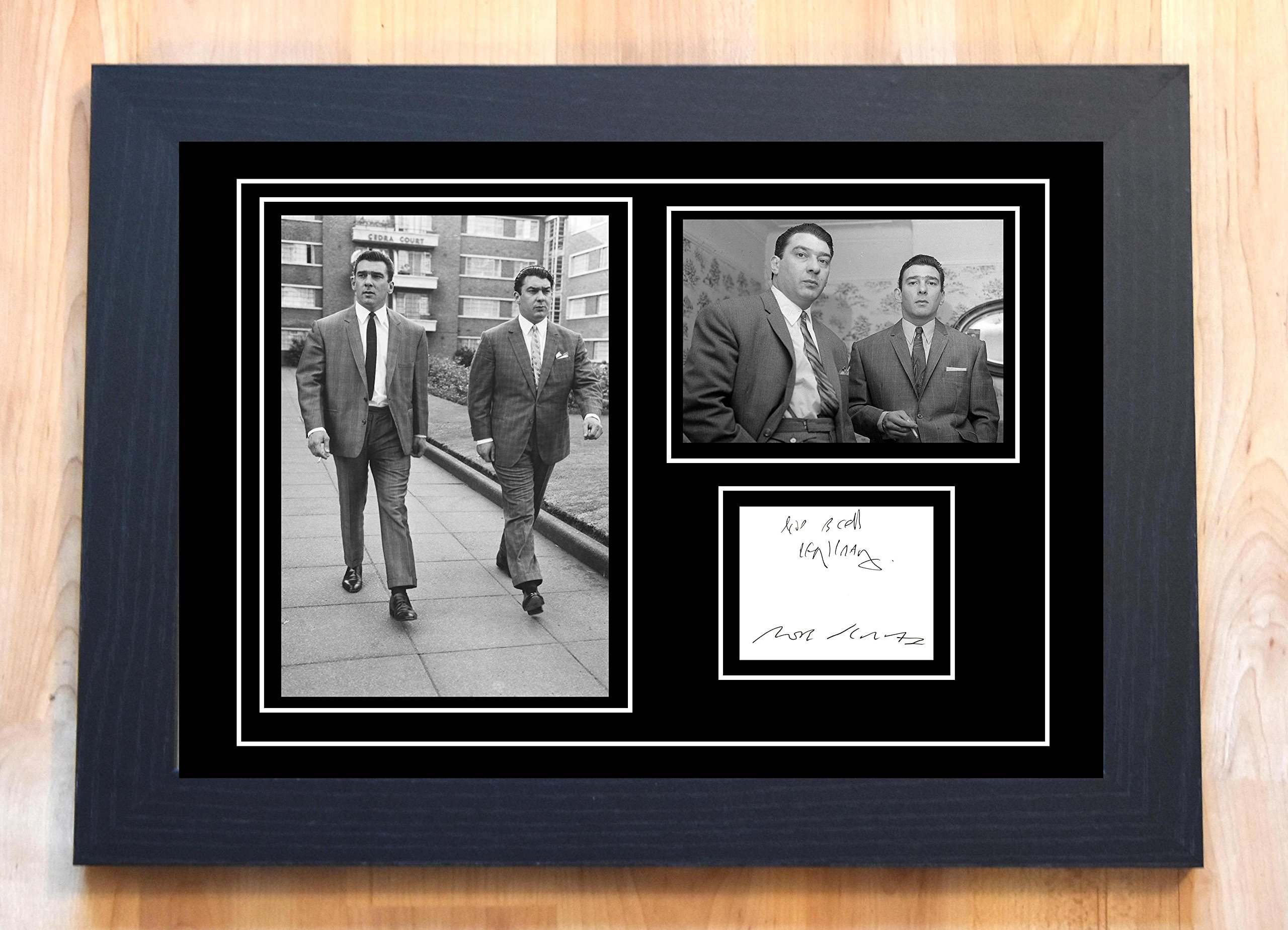 Signed By The Stars Black Stunning Quality Framed Kray Twins Signed Autographed Print