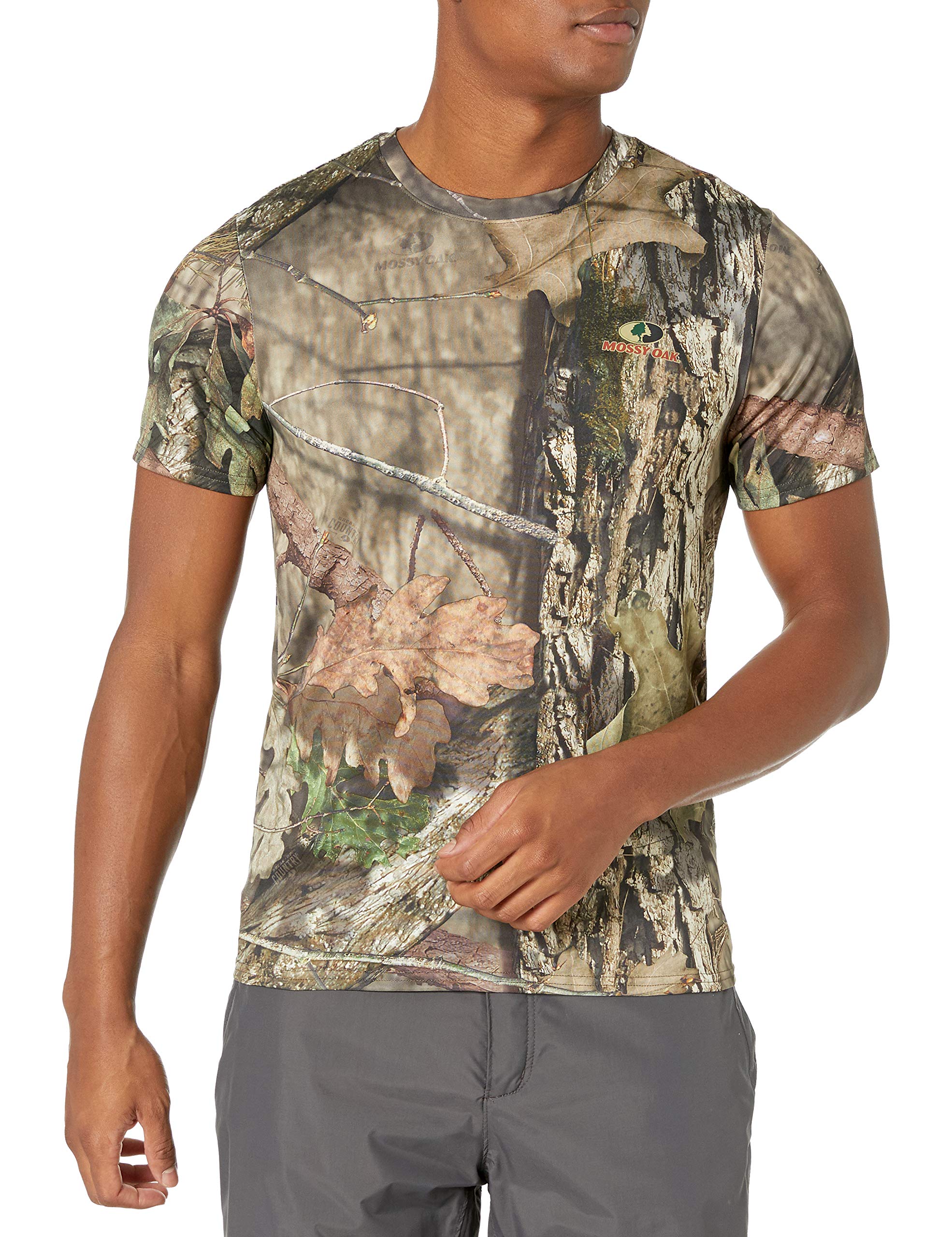 Mossy Oak Men's Short Sleeve Poly Camo Tee
