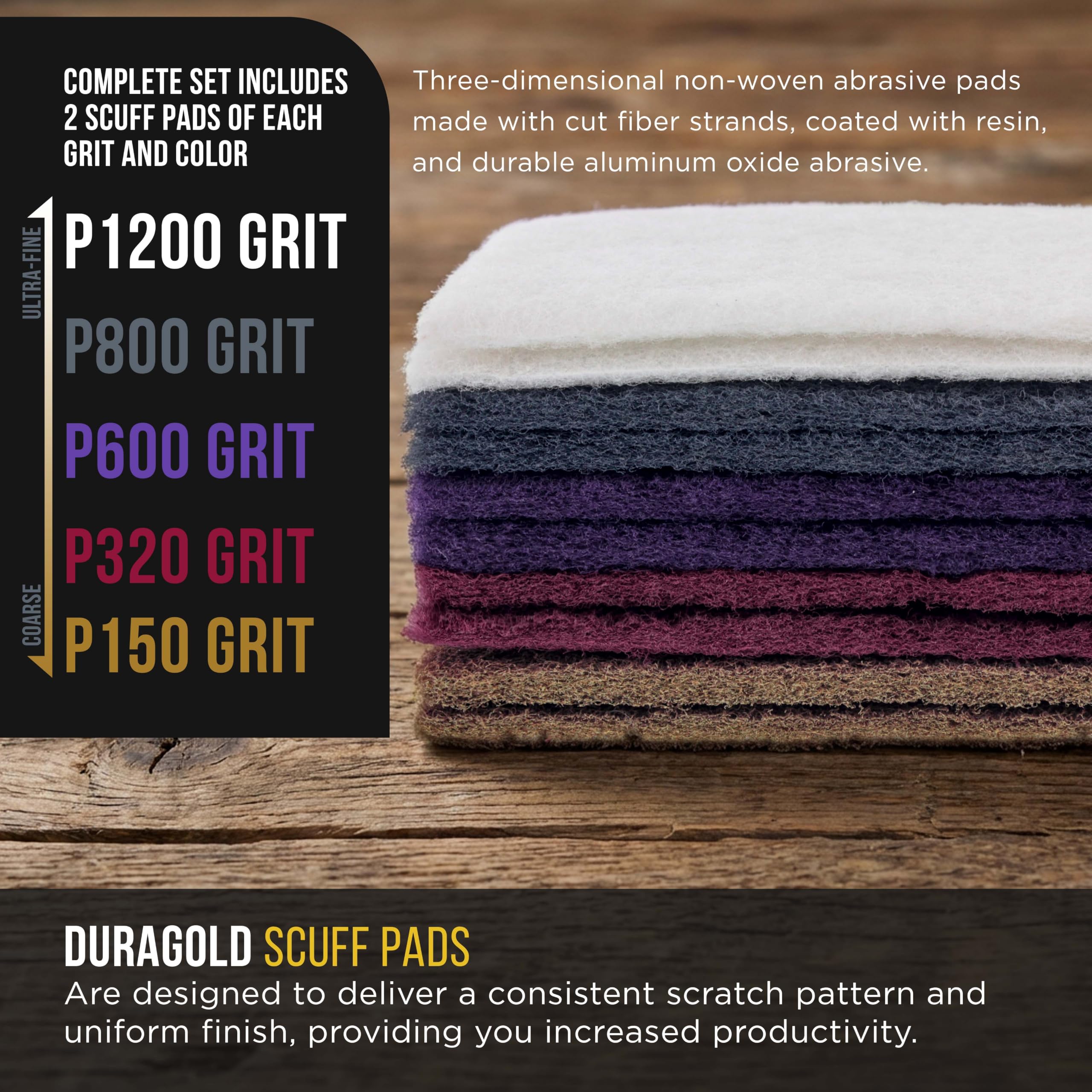 Dura-Gold Scuff Pad Variety Pack - 10 Pads -3