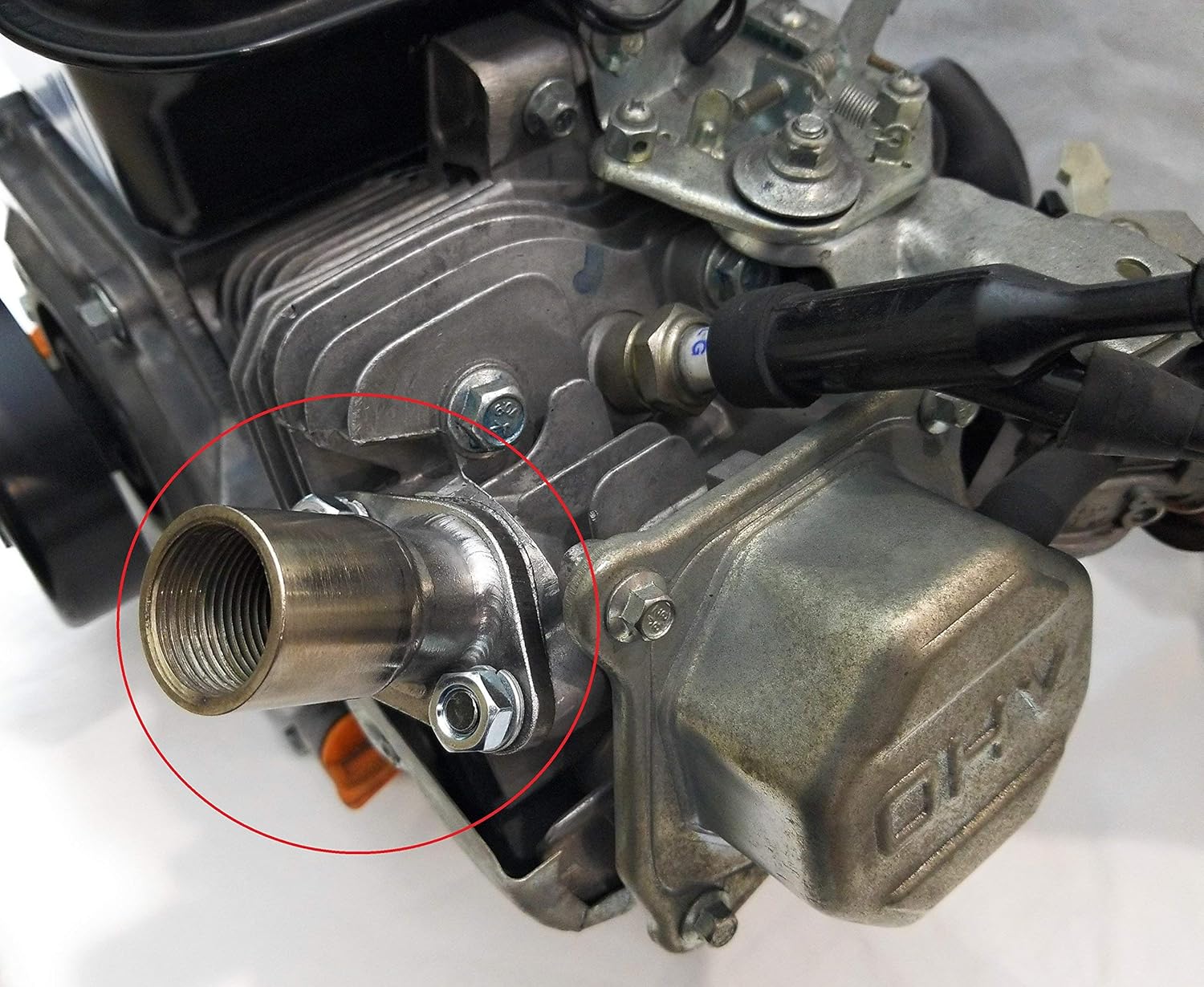 Predator 212cc Harbor Freight female Threaded 3/4 Exhaust Flange, GX 160 GX 200, Tillotson 212 Hemi.