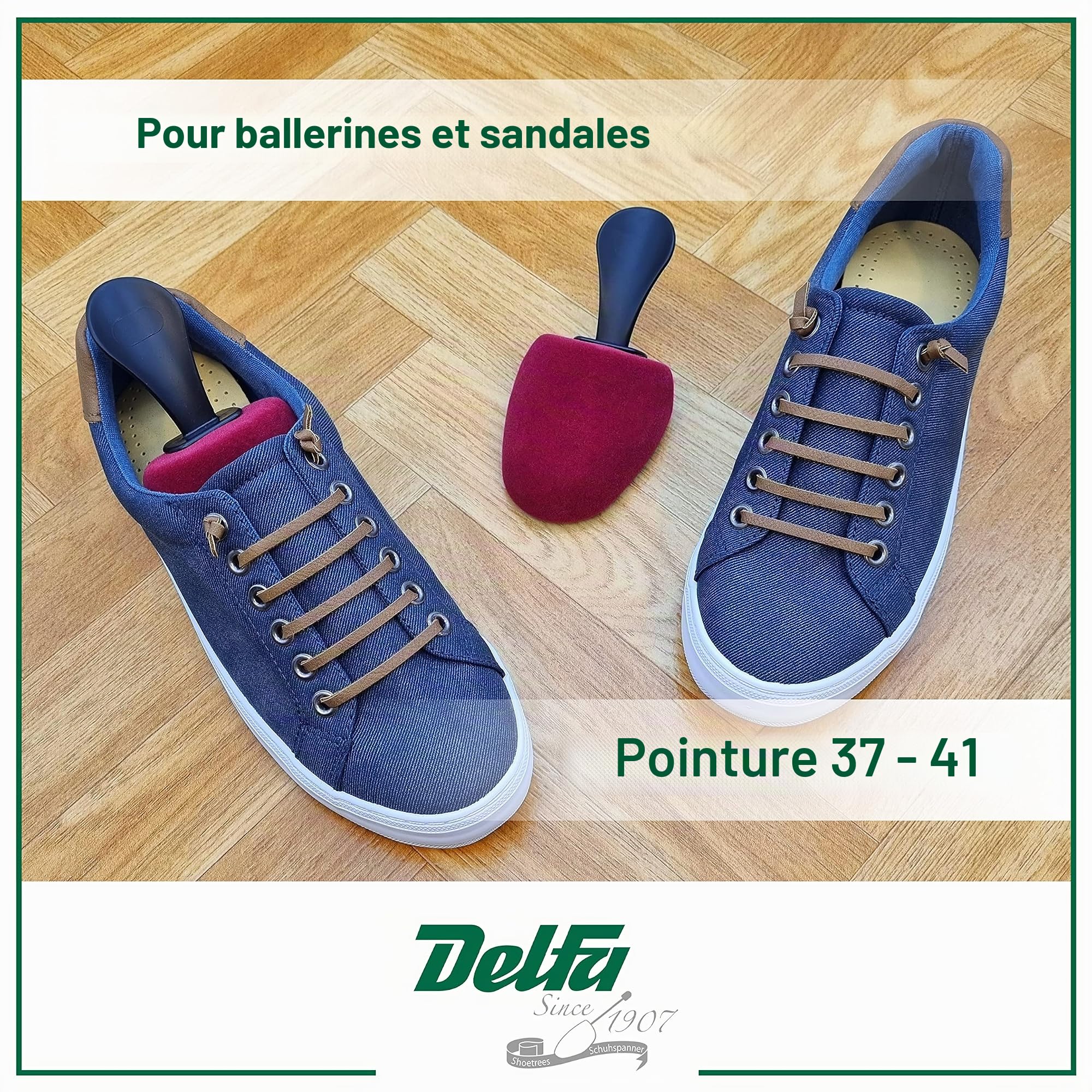 DELFA Samty Embauchoir pour chaussures de ballerines et sandales, en mousse, pour femme, taille 35-38