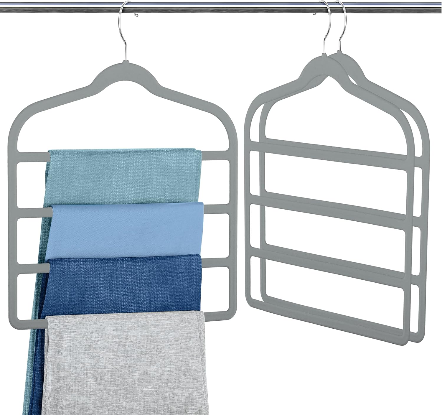 Velvet Pants Clothes Hanger Space Saving NonSlip Pants