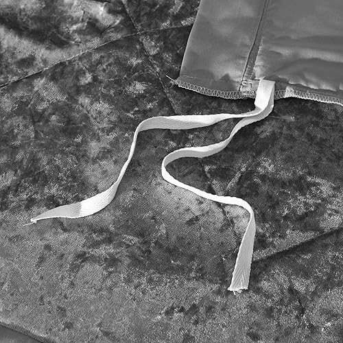 Miniatura 12 de Intelligent Design Juego de funda de edredón tamaño Queen, juego de edredón de terciopelo tamaño Queen, funda de edredón gris de lujo, funda de