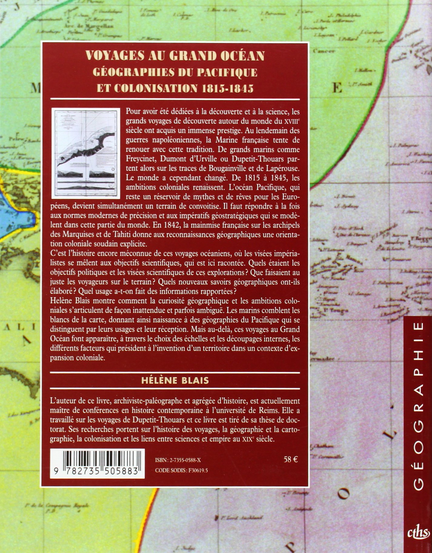 Voyages au grand océan géographies du pacifique et colonisation 1815-1845