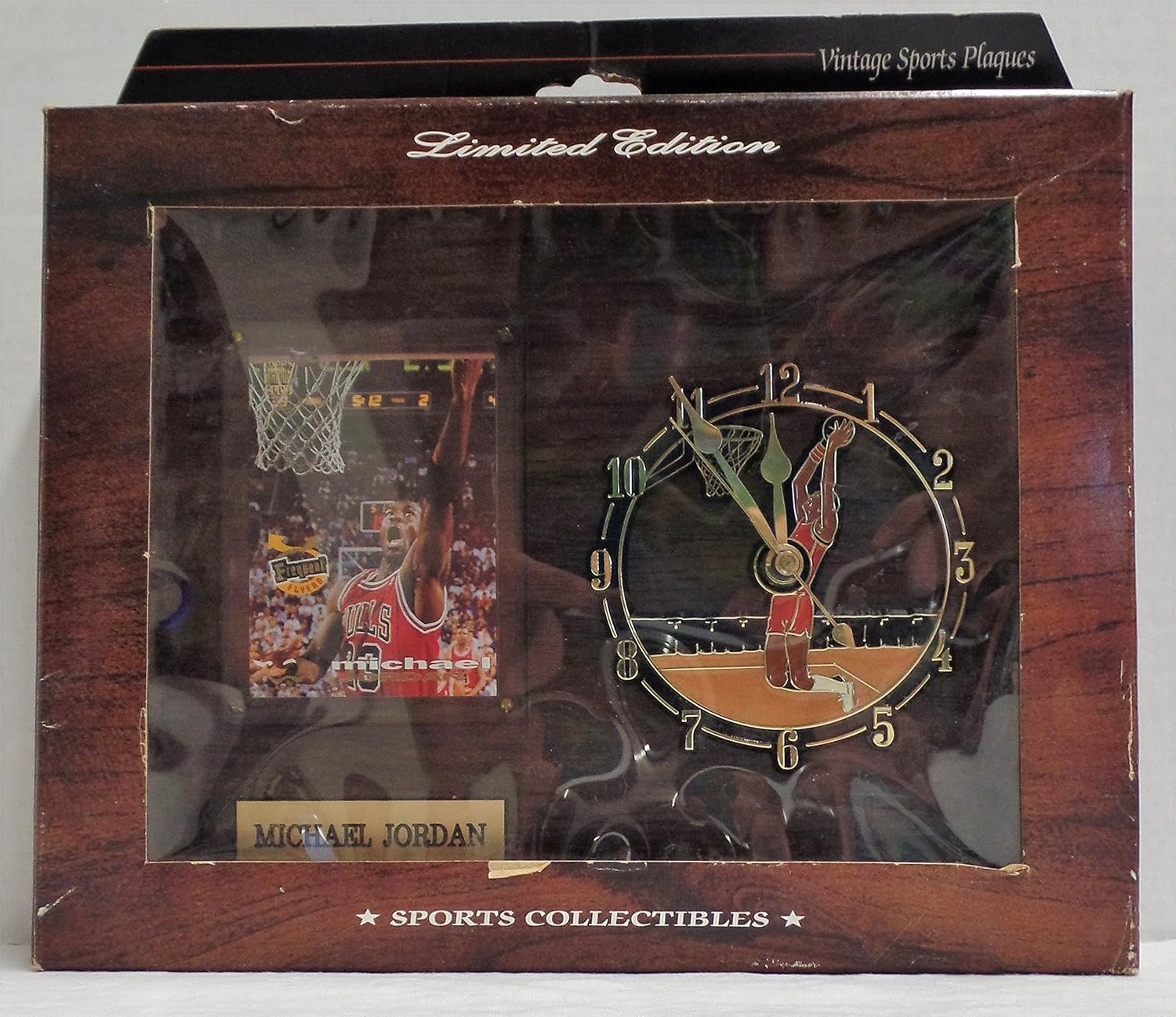 Vintage Sports Plaques Limited Edition Michael Jordan Collectible Clock