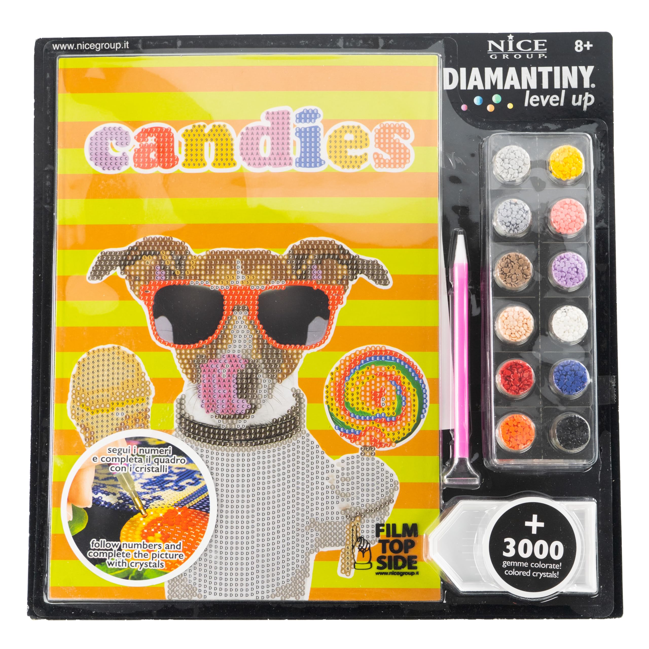 DIAMANTINY Level Up - Pets - Nice Group Creative Art, Diamond Painting Kit, Create Pets Candies Mosaic