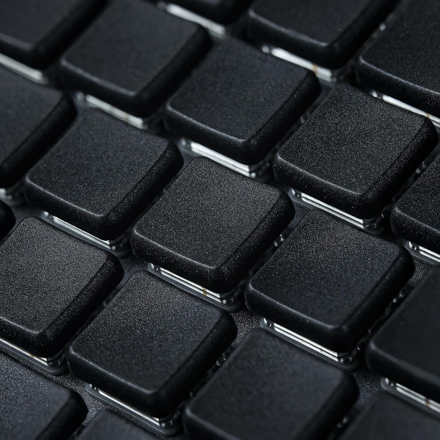 Chocfox Low Profile PBT Keycaps for Kailh Chocolate Switch Mechanical Keyboard, Black, 40-Pack 1U