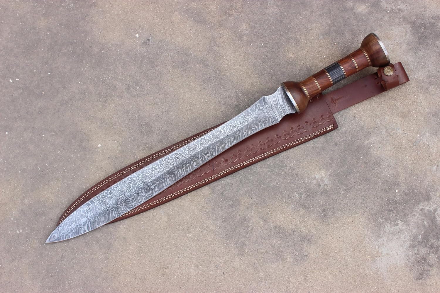 Roman Gladius Handmade Damascus Steel Sword