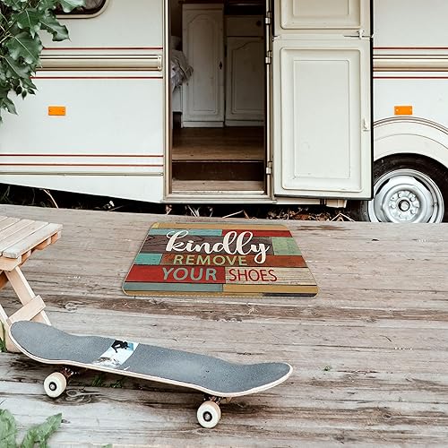 Miniatura 2 de Tapete rústico con grano de madera de granero antiguo, para puerta delantera, entrada al aire libre, granja, porche, decoración del hogar, regalos