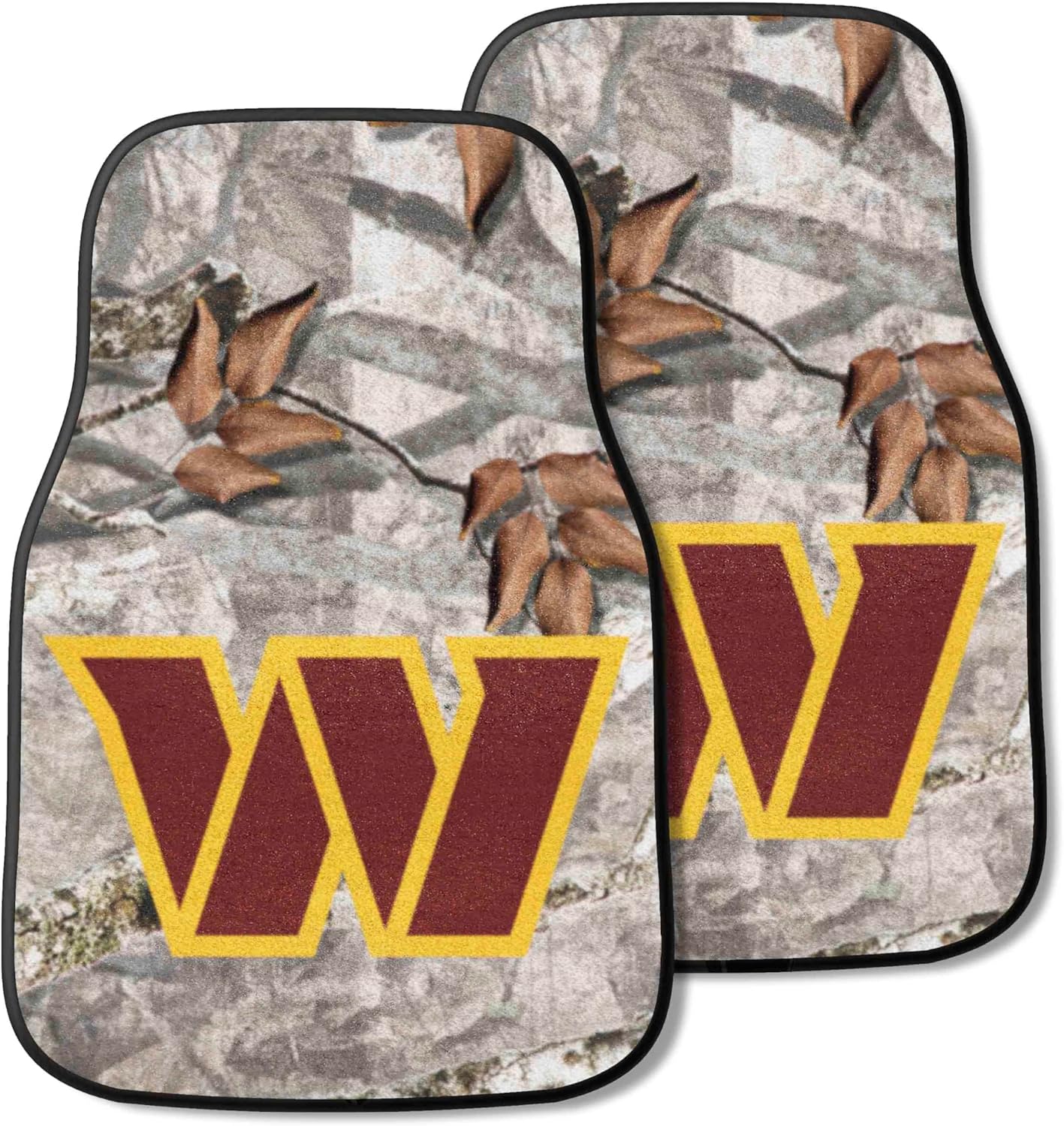 FANMATS 25519 Washington Commanders 2-pc Carpet Car Mat Set