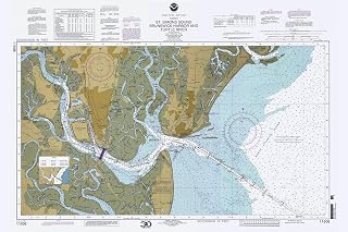 2000 Nautical Chart of St Simon Sound Brunswick Compatible with Harbor Georgia (Material: 24" x 36" Matte)