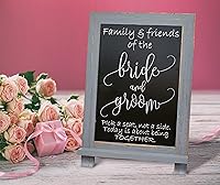 Vista 2 de Better Office Products Letrero enmarcado de pizarra de mesa, 9.5 x 14 pulgadas, marco de madera rústica, pequeña pizarra magnética con reborde