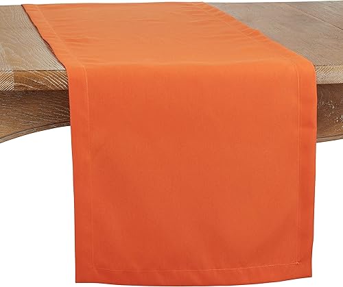 Miniatura 9 de SARO LIFESTYLE Ivoryline Collection Camino de mesa de diseño casual para todos los días, 16 x 90 pulgadas, rojo