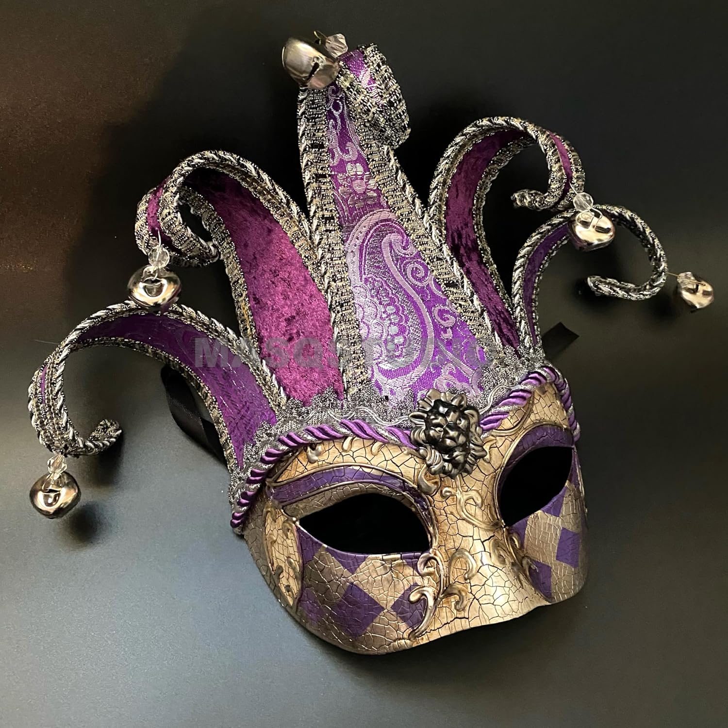 Unisex Mens Mardi Gras Vintage Harlequins Masquerade Jolly Jester Mask Cosplay Dance Birthday Carnival Party