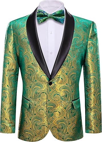 Barry.Wang Blazer para hombre, abrigo deportivo de cachemira, chaqueta de traje ligero, esmoquin regular, flores, Mardi Gras, regalo de carnaval