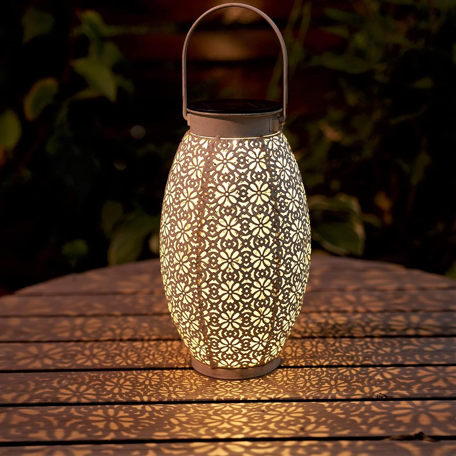 2 Pack Solar Lanterns Outdoor Hanging Solar Lights Decorative, Outdoor Decorations for Patio Garden Yard Porch and Tabletop. (White)