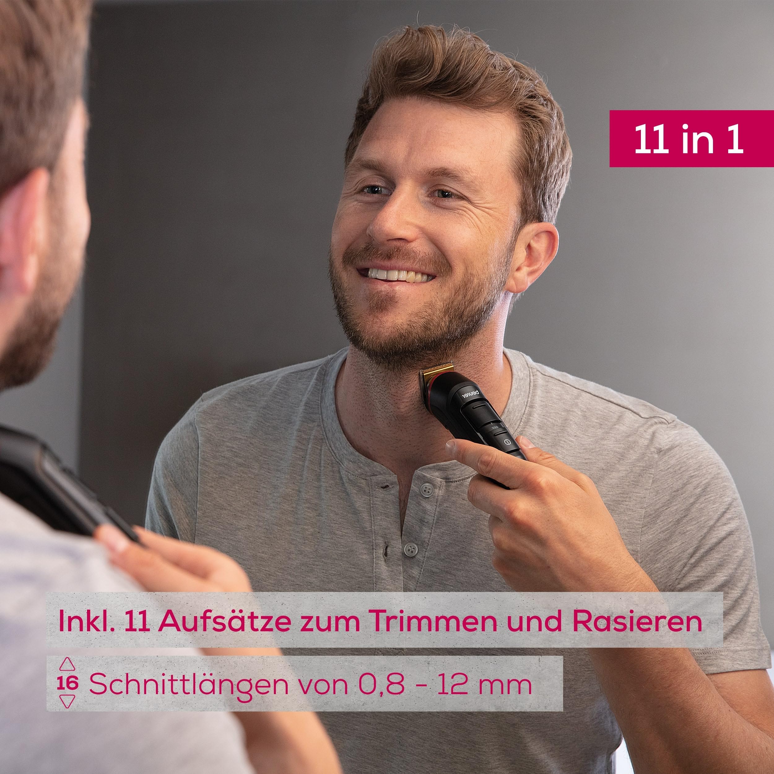 Beurer MN9X Multigroomer, 11 Edelstahl-Aufsätze, wasserdicht, Akku