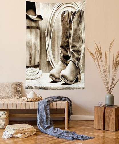 Miniatura 66 de Ambesonne Tapiz de fiesta de los años 70, caja retro en arte pop, música de baile, composición colorida impresa, para colgar en la pared para