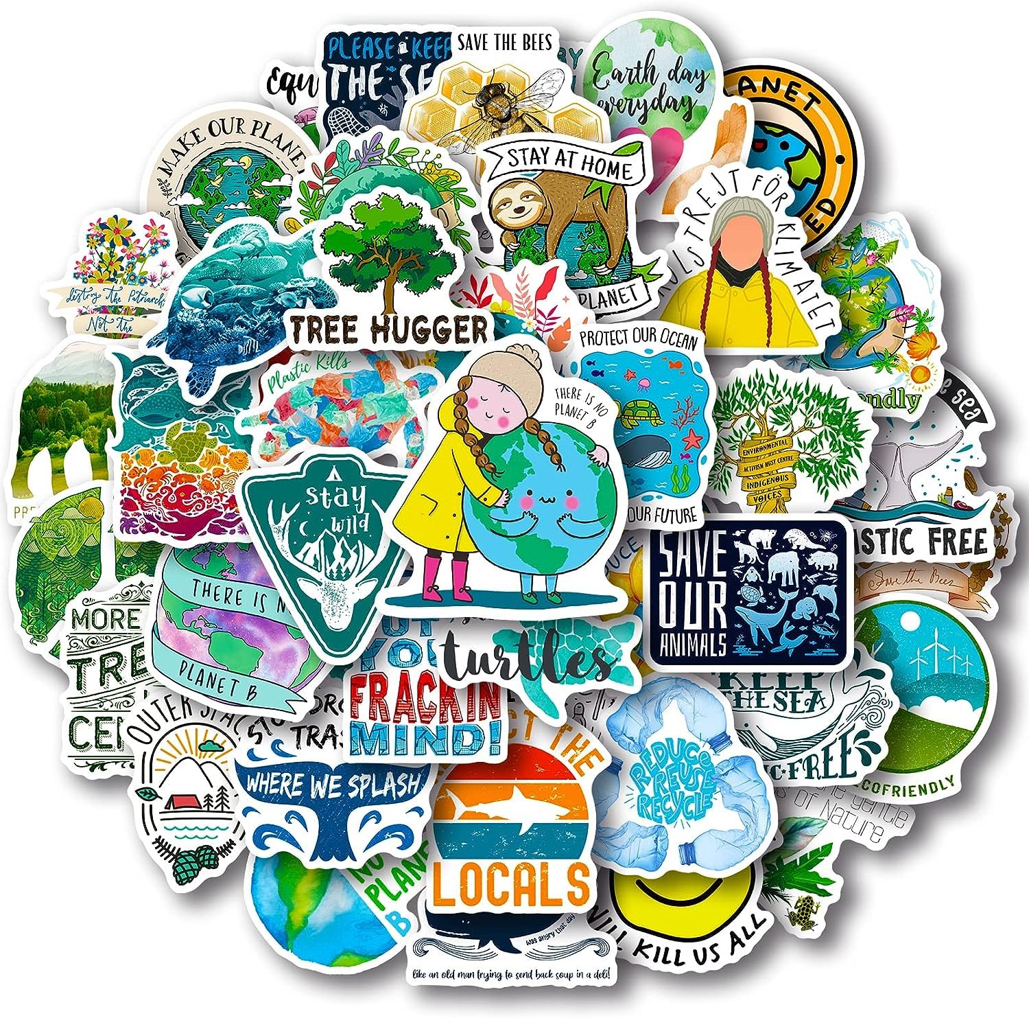 Sticker Chahiye Nature Stickers,50 Pcs Aesthetic Earth Waterproof Stickers,Vinyl Stickers for Water Bottle,Laptop,Phone,Skateboard Stickers for Teens Girls Kids, Green (B0CFQFCLJ2) Amazon Price History, Amazon Price Tracker