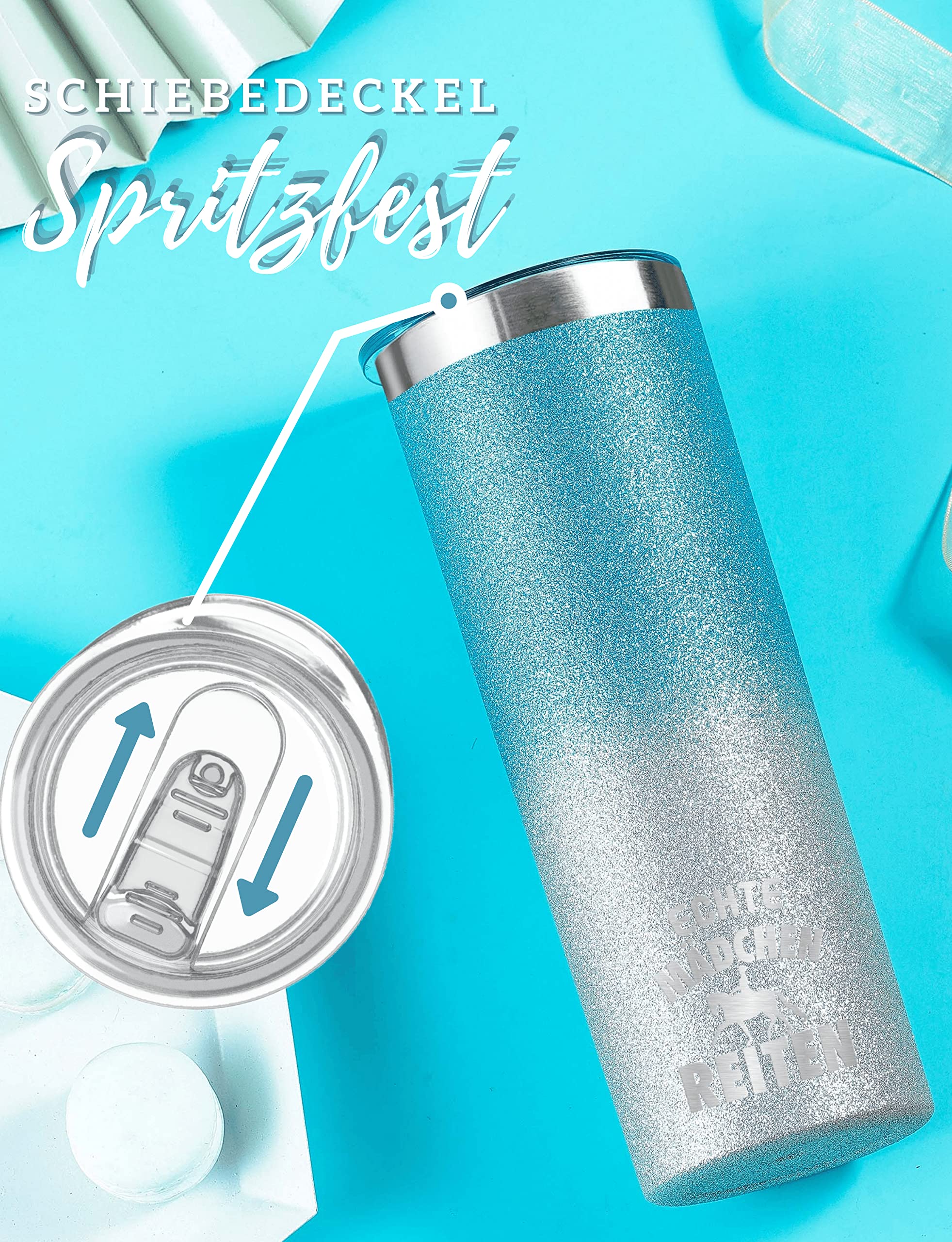 Onebttl Pferde-Trinkflasche Aus Edelstahl – 500 Ml, Isoliert – Perfektes Geschenk Für Pferdeliebhaber