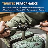 Vista 6 de Century Drill & Tool, 98221, 1-14 NF, Troquel hexagonal, Roscas externas de corte de precisión, Acero de aleación de alto carbono