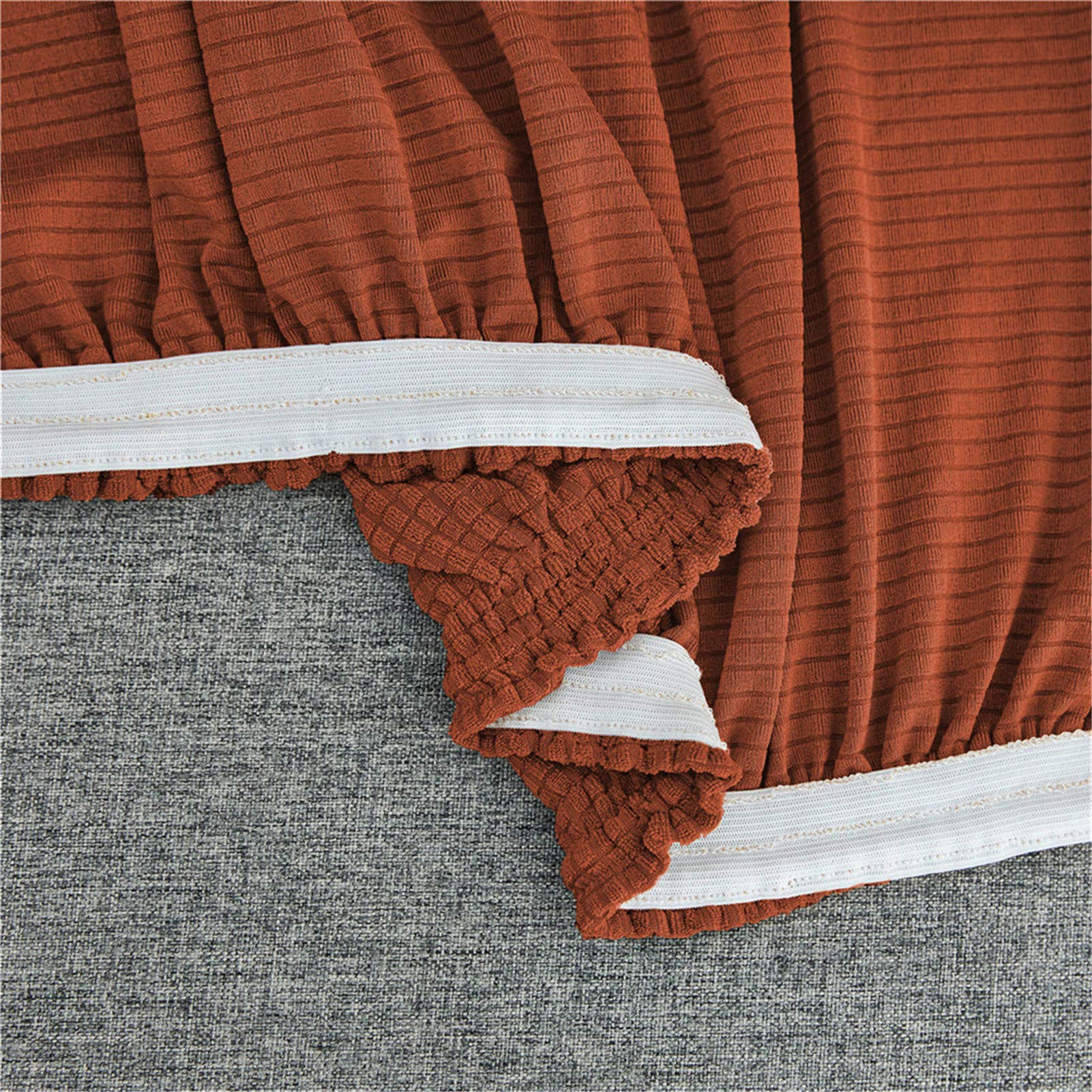 Copridivano elastico, tinta unita, protezione per mobili a 2 posti (zucca), resistente ed elegante, facile da pulire, ideale per l'arredamento della casa e proprietari di animali domestici
