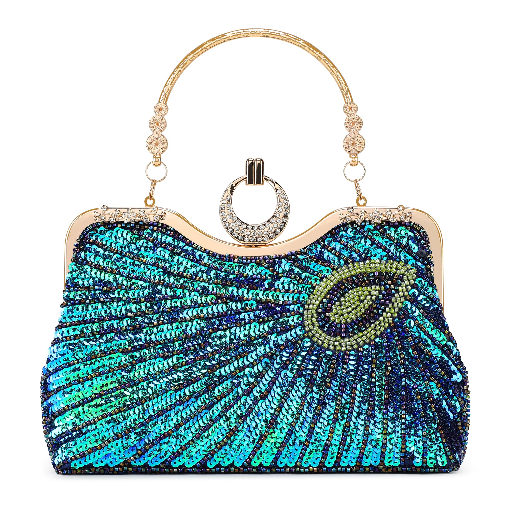 BAIGIO Borsa da sera con paillettes da donna