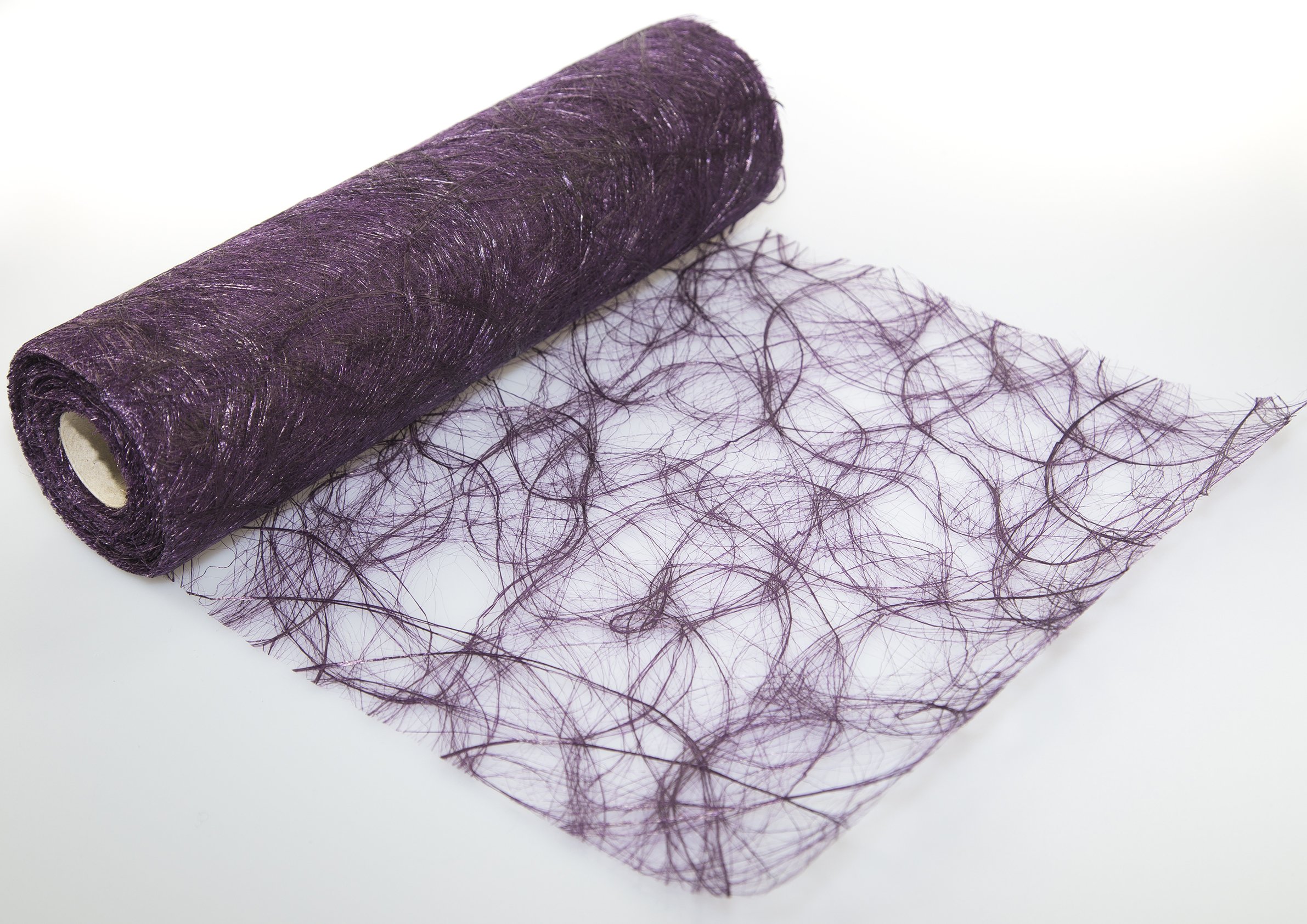Chemin de table prune Sizoweb anti-effilochage pour décoration de mariage sans stress