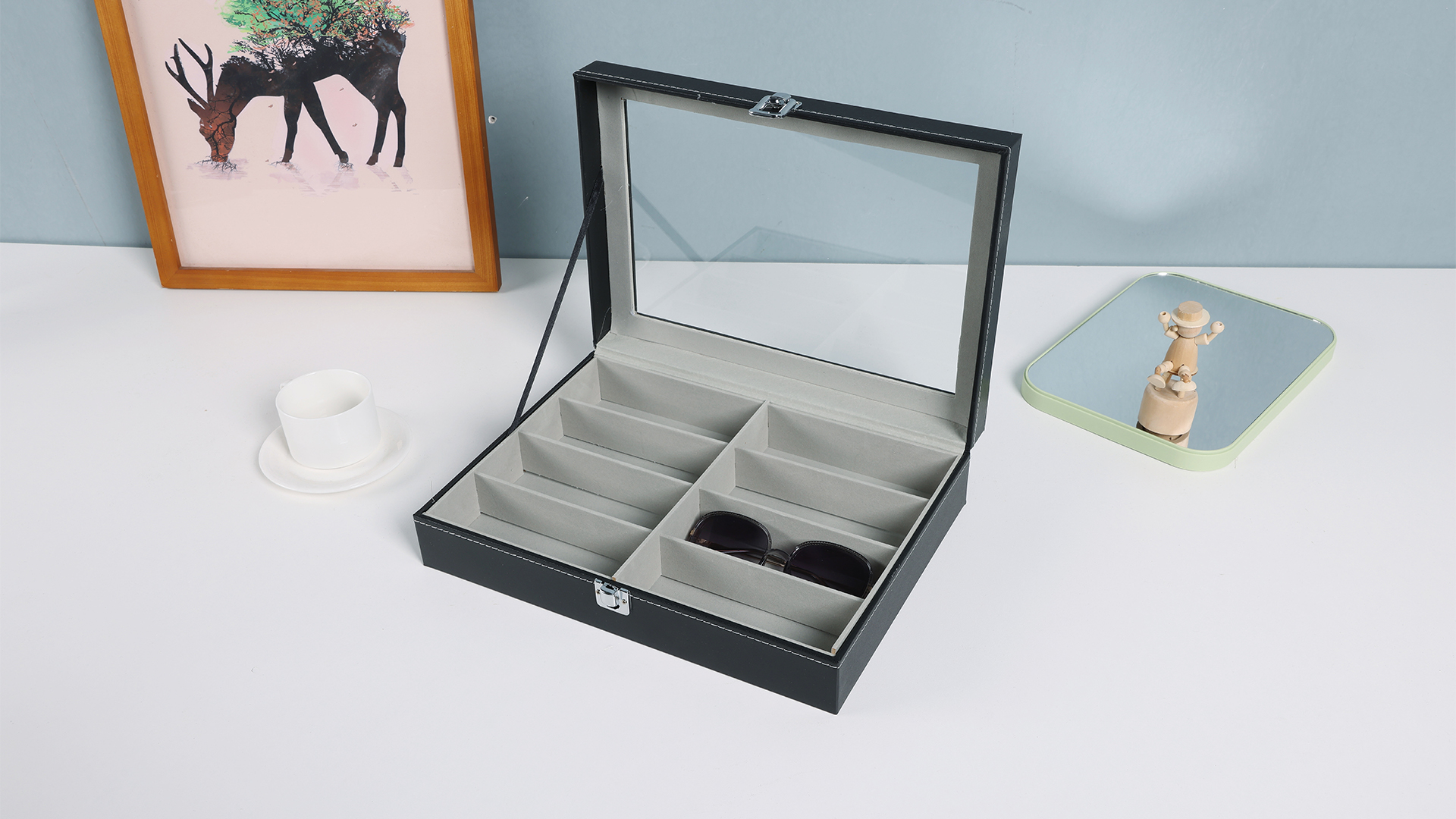 ROTHWELL Étui de voyage pour 8 montres, lunettes de soleil, bagues et